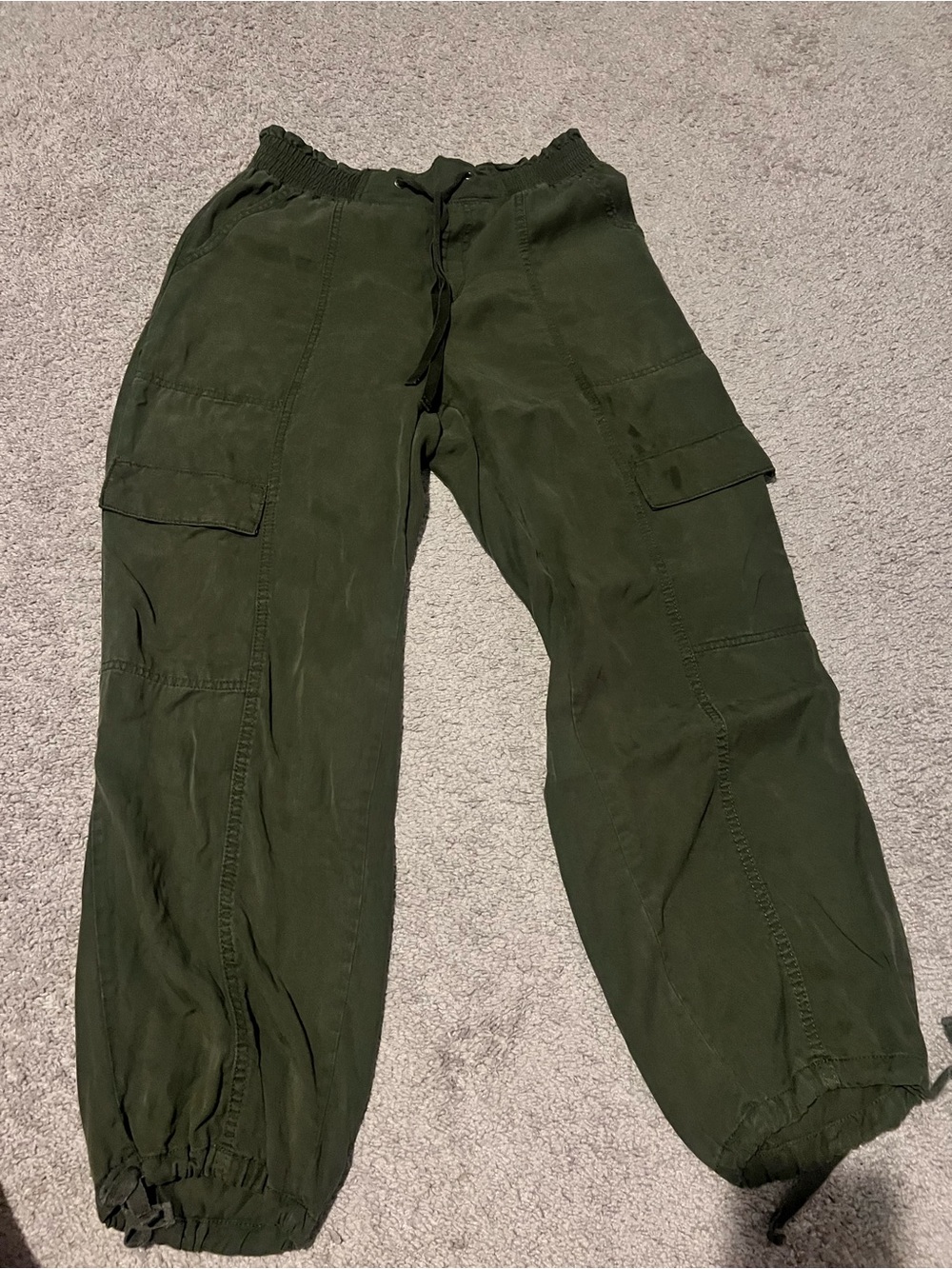 Time and Tru Olive Green Cargo Jogger Pants